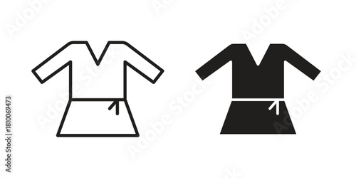 Uniform martial art icon collection. modern simple icons for web