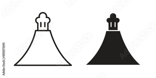 Volcano icon collection. modern simple icons for web