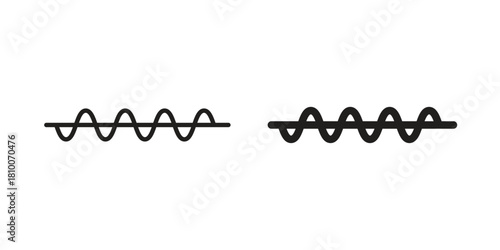 Wave sine icon collection. modern simple icons for web