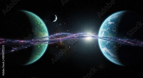 Interstellar communication structure connects two alien worlds across deep space