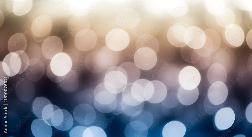 Fototapeta premium Abstract bokeh lights background with blue and gold