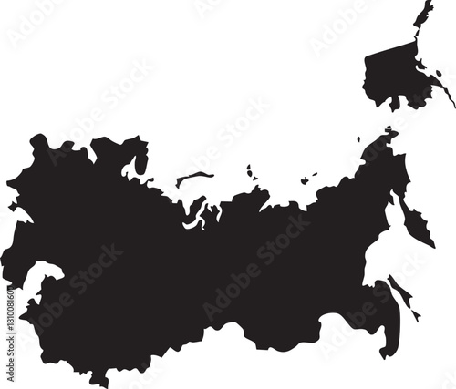 Vector Map of The Russian Empire Silhouette Editable