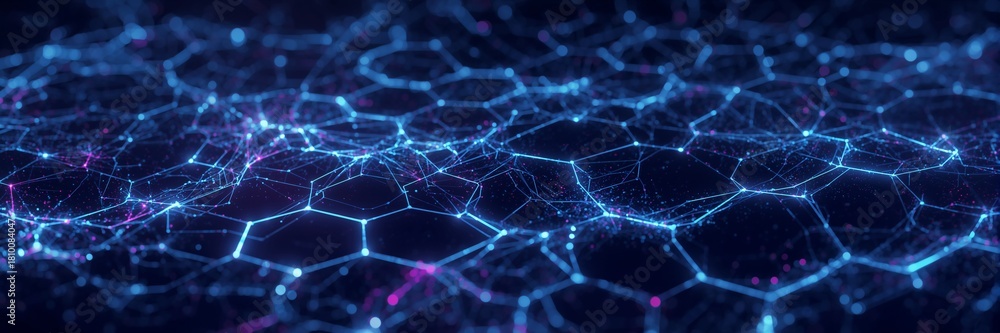 Obraz premium Stunning glowing network connections for a modern data visualization project, seamless futuristic technology for innovative designs