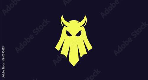 A yellow, horned creature with a flowing cloak on a dark, cool-toned background