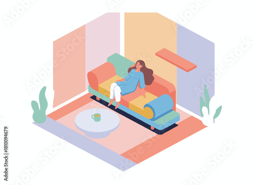 A flat vector illustration of a tired, stressed person overwhelmed by information overload and the pressure of multiple social media platforms, set against a white background