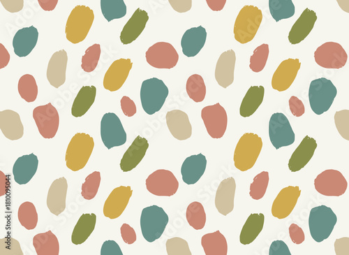 Seamless terrazzo pattern featuring bright stone or rock fragments, an elegant backdrop with mineral shards dispersed over a light background, and a stylish vector illustration suitable for wrapping