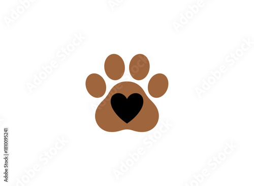 A charming ginger cat paw, featuring a soft heart‑shaped pad, lifts its hand to wave hello, depicted as a cute, delicate, furry foot in a colorful flat vector illustration against a white background