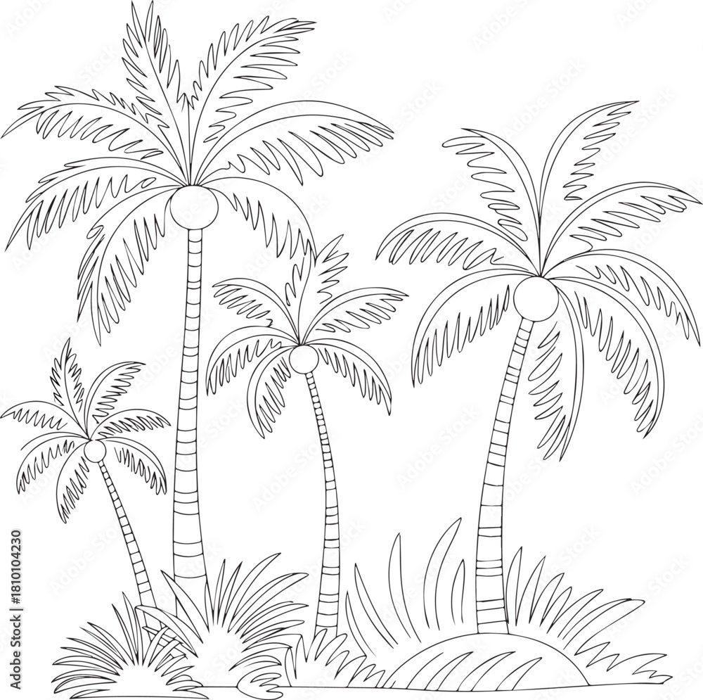 Fototapeta premium tropical palm trees