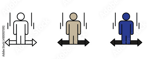 Colorful figures showing movement and direction, perfect for demonstrating flexibility and growth in business or life, showcasing adaptability and progress