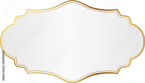 White and Gold Luxury Text Box Illustration