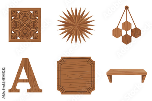 Folk art farm animals collection, decorative pig, patterned rooster, floral sheep, ornate cow, rustic horse, traditional style vector