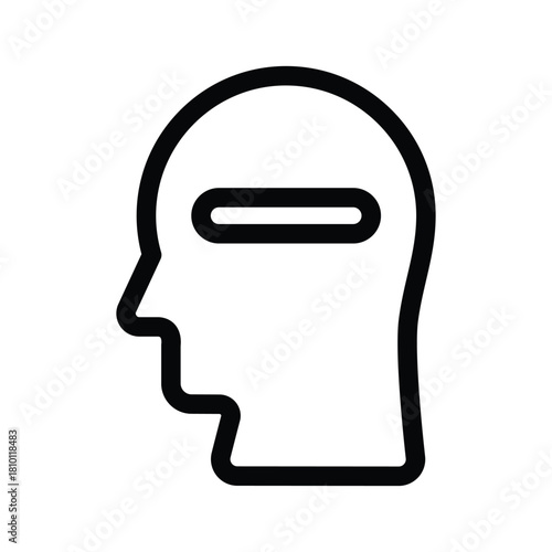 Negative mind icon