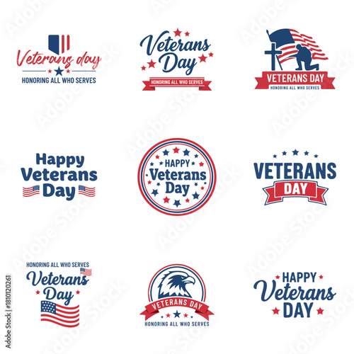 set of veterans day vector design, vintage, vector, drawing, set, illustration, sketch, farm, retro, collection, hand drawn, art, horse, food, icon, village, animal, old, christmas, tree, black
