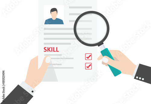 Success candidate get new job with best resume, human resources hiring. creativity way to present business profile to apply for new job concept

