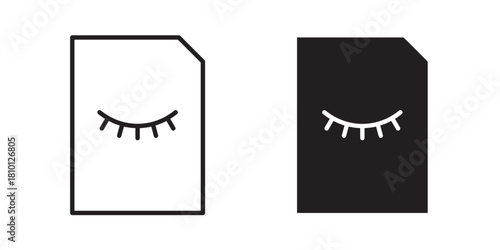 Hidden File icon. Vector illustration with stroke and fill on a white background.