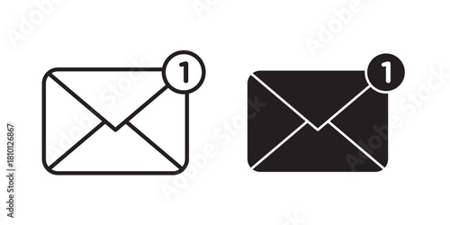 Inbox icon. Inbox silhouette symbol for your website design, logo, app, UI. Vector illustration with stroke and fill on a white background.