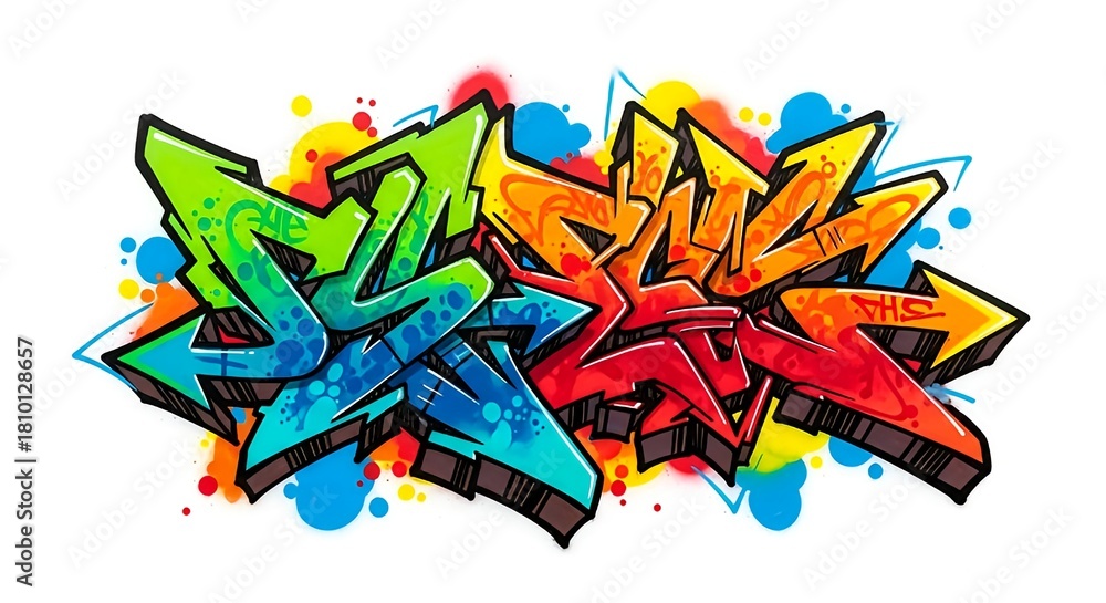 Naklejka premium colorful star explosion