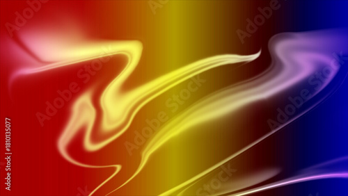 Abstract colorful smoke flowing in a vibrant gradient background