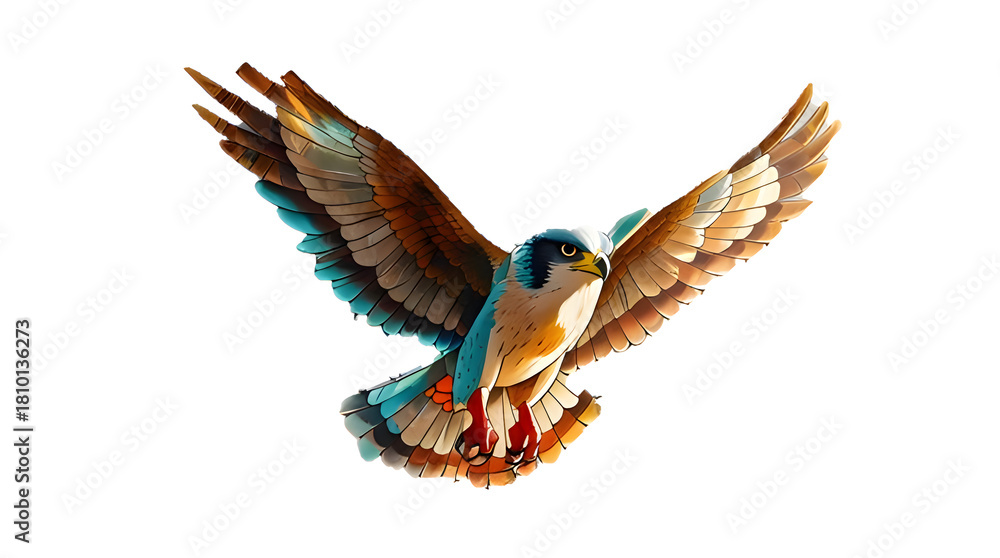 Obraz premium Majestic Falcon in Flight