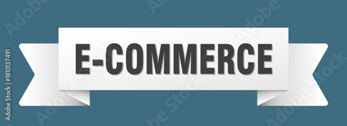 e-commerce ribbon isolated on transparent background. e-commerce ribbon