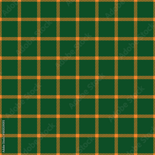 Repeating patern plaid. Seamless green color check pattern. Checkered design for prints. Repeated tartan fabric.Vector scottish fabriс.Ekose texture.Madras flannel.Checker line.Stripe gingham.