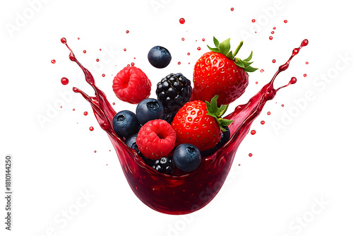 Mixed Berries with Juice Splash
