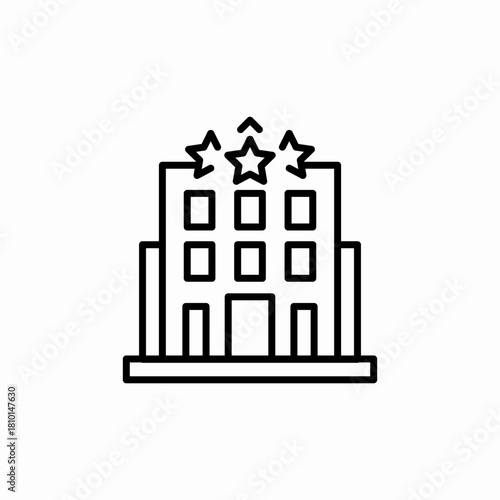 hotel building icon sign vector