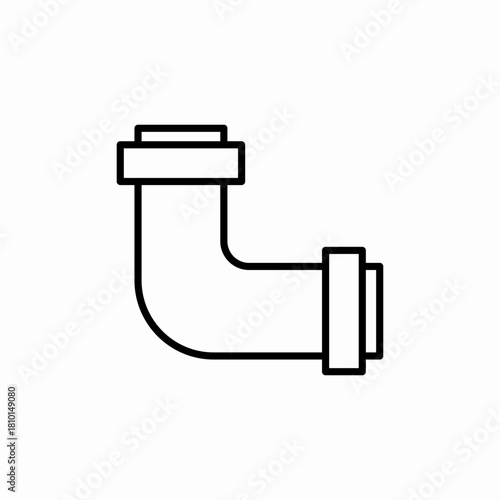 turn water pipe icon sign vector