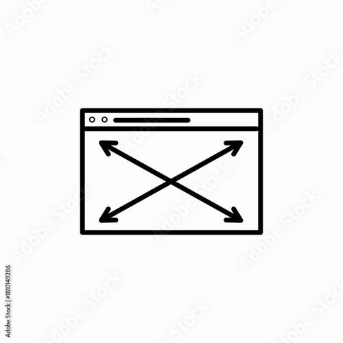 website sizes icon sign vector