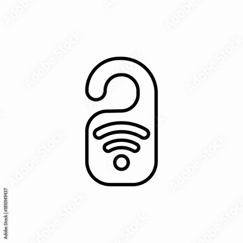 wifi door handle hotel icon sign vector