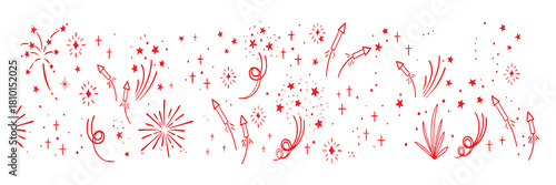 Delicate floral vector with scattered dots