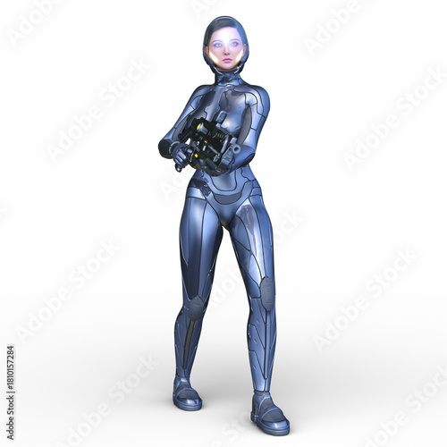 女性戦士　3DCGレンダリング