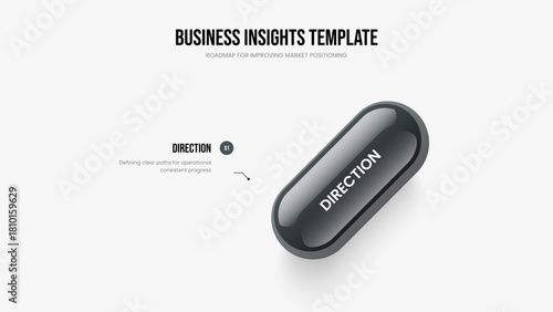 Investor Briefing 1 Element Infographic Slide Template. Project Overview Frame Design Vector Illustration. Corporate Planning One Option Diagram Presentation Layout.