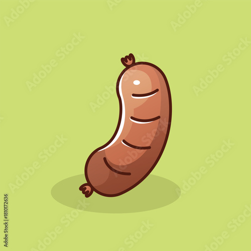 Cute Colorful Sausage Vector Illustration for Food Branding and Cartoon Design