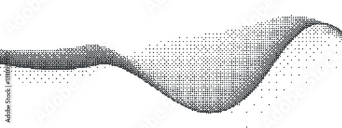 Dither pixel with dot and fade for game or videogame. Bit gradient with arcade and bitmap and dither. Pixel dot degrade and computer wavy retro with grid screentone horizontal for overlay old bw or.