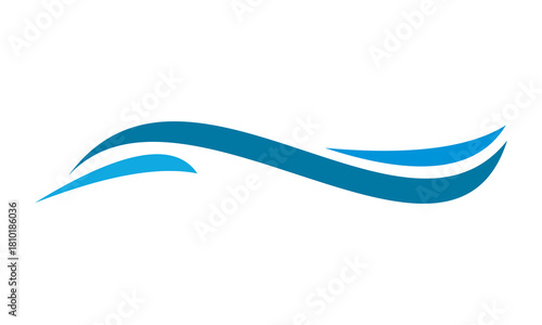 water wave icon simple logo