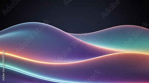 Neon Electric Wave Blue Energy Flow Background