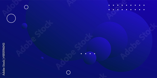 abstract geometric background with blue colorful gradient. circle creative wallpaper. simple shapes with trendy gradients. vector design template for banner, eps.10.