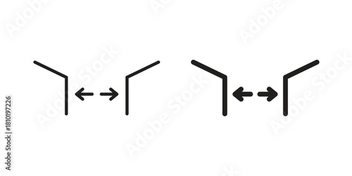 Gap icon illustration, thin line vector, web design sign,