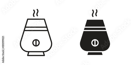 Humidifier illustration, thin line vector, web design sign,. vector glyph flat icons