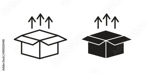 Product release icon illustration, thin line vector, web design sign,