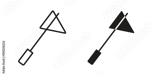 reflex hammer icon illustration, thin line vector, web design sign,