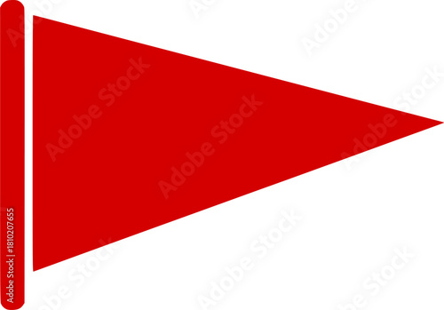 Simple Heraldic Banner Pennant Blank Flat Vector
