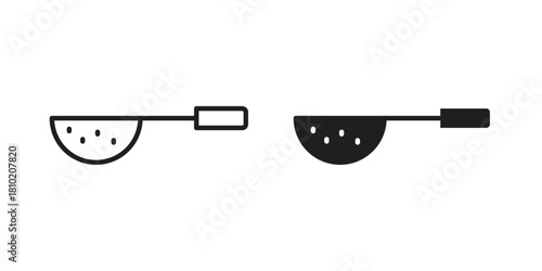 sieve icon illustration, thin line vector, web design sign,