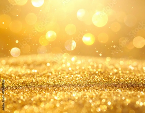 Shimmering golden sparkle background creates an enchanting atmosphere Generative AI