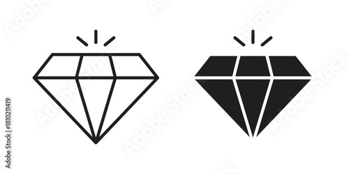 Values icon illustration, thin line vector, web design sign,