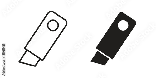Utility knife icon illustration, thin line vector, web design sign,