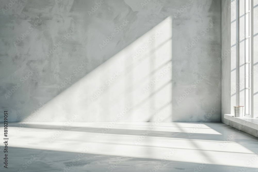 Obraz premium Bright and minimalistic interior with sunlight streaming in