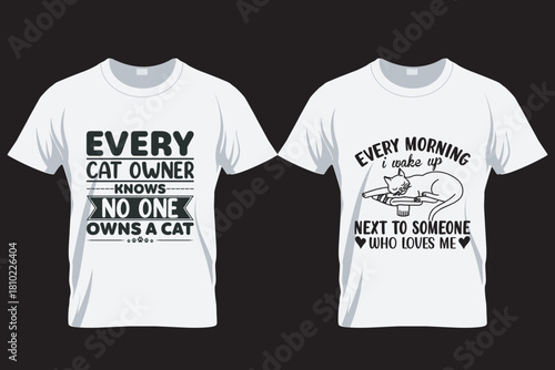 Cat SVG T Shirt Design Template , Cat silhouette T Shirt, sublimation printing file,  Cat lover t shirt, 22