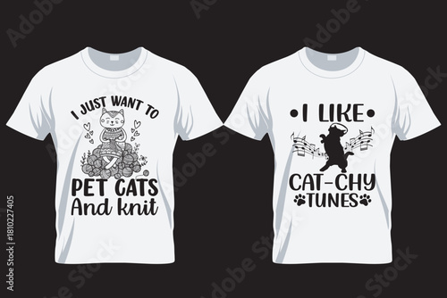 Cat SVG T Shirt Design Template , Cat silhouette T Shirt, sublimation printing file,  Cat lover t shirt, 15